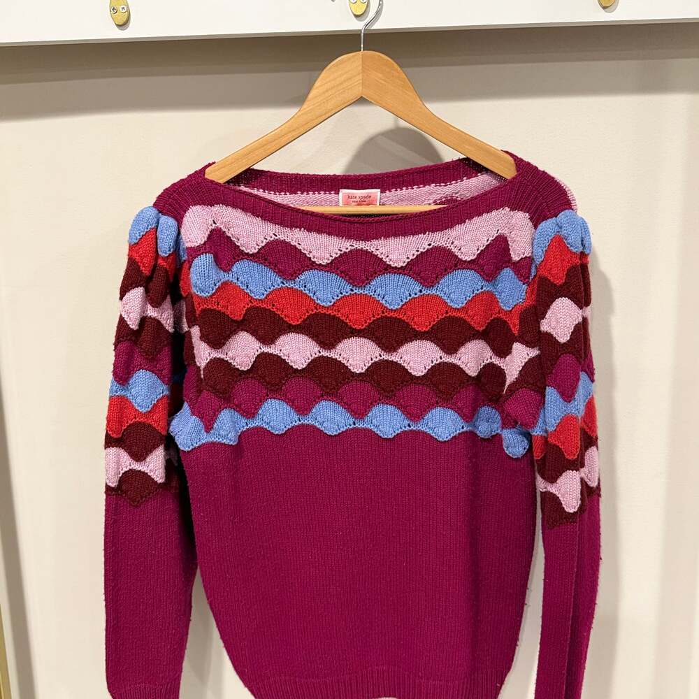 Kate Spade Scallop Intarsia Sweater